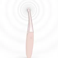 Розовый точечный вибромассажер Senzi Vibrator - 14,7 см розовый 
