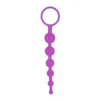 Фиолетовая анальная цепочка DRAGONZ TALE ANAL - 20 см фиолетовый 