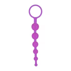Фиолетовая анальная цепочка DRAGONZ TALE ANAL - 20 см фиолетовый 