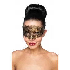 Золотистая карнавальная маска  Каус золотистый 
