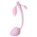 Розовый силиконовый вагинальный шарик с лепесточками розовый 
