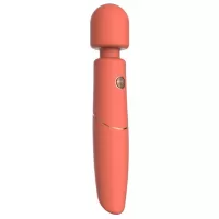 Оранжевый вибромассажер Clarissa - 22,6 см оранжевый 