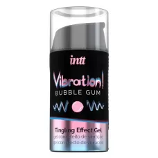 Жидкий интимный гель с эффектом вибрации Vibration! Bubble Gum - 15 мл  