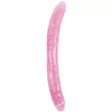 Розовый двусторонний фаллоимитатор - 46 см розовый 