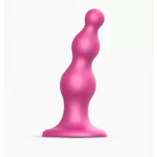 Розовый стимулятор-ёлочка Dildo Plug Beads Framboise Size M - 15 см розовый 