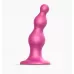 Розовый стимулятор-ёлочка Dildo Plug Beads Framboise Size M - 15 см розовый 