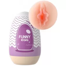 Мастурбатор-вагина Funny Egg в форме яйца телесный 