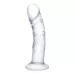 Стеклянный фаллоимитатор из стекла 7’’ Curved Realistic Glass Dildo With Veins - 15,9 см прозрачный 