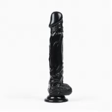 Черный фаллоимитатор-реалистик «Оки-Чпоки» - 25 см черный 