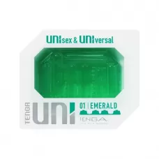 Зеленый мастурбатор-стимулятор Tenga Uni Emerald зеленый 