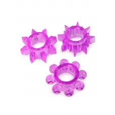 Набор из 3 лиловых эрекционных колец различной формы лиловый 