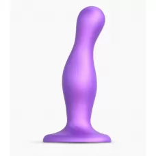 Фиолетовая насадка Strap-On-Me Dildo Plug Curvy size M фиолетовый 