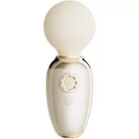 Бежевый мини-вибратор с функцией нагрева Ava бежевый 