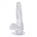 Прозрачный фаллоимитатор King Cock Clear 6  Cock with Balls - 17,8 см прозрачный 