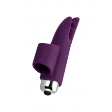 Фиолетовая вибронасадка на палец JOS Tessy - 9,5 см фиолетовый 