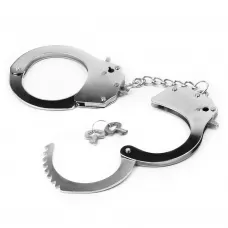 Металлические наручники с ключиками серебристый 