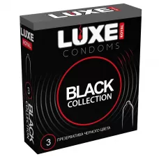 Черные презервативы LUXE Royal Black Collection - 3 шт черный 