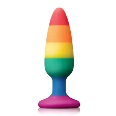 Разноцветная анальная втулка RAINBOW ANAL PLUG MEDIUM - 14 см разноцветный 