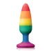 Разноцветная анальная втулка RAINBOW ANAL PLUG MEDIUM - 14 см разноцветный 