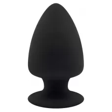 Черная анальная втулка Premium Silicone Plug S - 9 см черный 