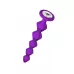 Фиолетовая анальная цепочка с кристаллом Buddy - 17,7 см фиолетовый 