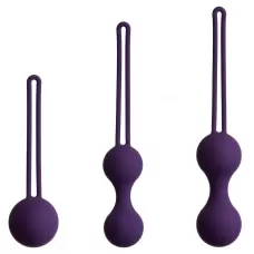 Набор из 3 фиолетовых вагинальных шариков Kegel Training Set фиолетовый 