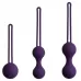 Набор из 3 фиолетовых вагинальных шариков Kegel Training Set фиолетовый 