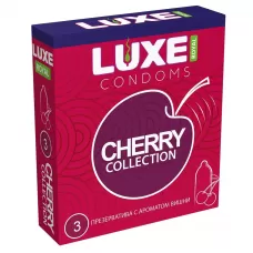 Презервативы с ароматом вишни LUXE Royal Cherry Collection - 3 шт  