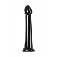 Черный фаллоимитатор Jelly Dildo M - 18 см черный 