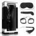 БДСМ-набор Deluxe Bondage Kit: маска, вибратор, наручники, плётка черный 