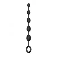 Черная анальная цепочка №03 Anal Chain - 30 см черный 