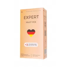 Ароматизированные презервативы EXPERT Fruit Mix - 12 шт.(+3 в подарок  