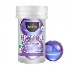 Лубрикант на масляной основе Hot Ball Beija Muito с ароматом винограда (2 шарика по 3 гр  