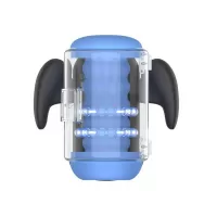 Инновационный робот-мастурбатор Black Knight с массажем бусинами черный 