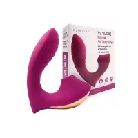 Сливовый вибромассажер с вакуумной стимуляцией клитора сливовый 