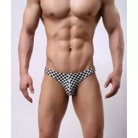 Сексуальные клетчатые трусы-бразилиана разноцветный XL
