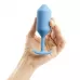 Голубая пробка для ношения B-vibe Snug Plug 3 - 12,7 см голубой 