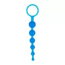 Синяя анальная цепочка DRAGONZ TALE ANAL - 20 см синий 