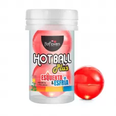 Лубрикант на масляной основе Hot Ball Plus с охлаждающе-разогревающим эффектом (2 шарика по 3 гр  