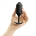 Чёрная пробка для ношения B-vibe Snug Plug 3 - 12,7 см черный 