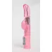 Розовый вибратор с изогнутой головкой и ротацией - 21,5 см розовый 