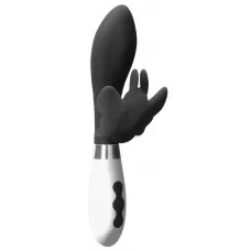 Черный вибратор-кролик Alexios - 21 см черный 