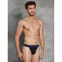 Мужские трусы-стринги Doreanse Ribbed Modal темно-синий M