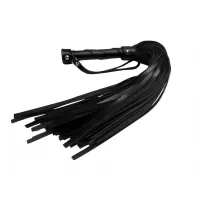 Черная кожаная плеть Gothic charm - 54 см черный 