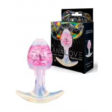 Розоватая анальная пробка - 8,2 см розовый 