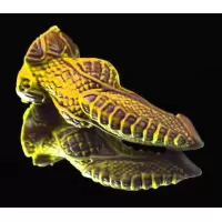 Фантазийный фаллоимитатор  Оками medium  - 25 см золотистый 