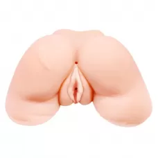 Телесная вибровагина Julie с 2 рабочими отверстиями телесный 