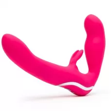 Ярко-розовый безремневой страпон Rechargeable Vibrating Strapless Strap-On ярко-розовый 