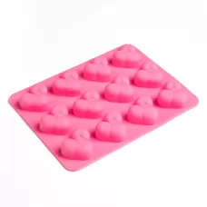Ярко-розовая силиконовая форма для льда с фаллосами ярко-розовый 