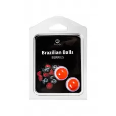 Набор из 2 шариков с массажным маслом Brazilian Balls с ароматом ягод  